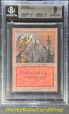 MTG Limited Edition Beta 1993 Mountain (A) BGS 9.0 MINT Old School 93/94 - Image 1 of 4