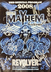 Slipknot handsigniertes Rockstar Mayhem Festival 2008 Tourprogramm - Bild 1 von 3