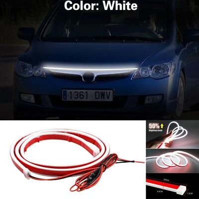 Hood LED Daytime Running Light Strip Flexible Lamp 1pcs For Honda Civic Foto 1 de 4