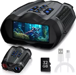 Night Vision Goggles, 4K Binoculars with Camera, 3.5" HD Display and 32GB TF Car - Picture 1 of 12