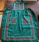 New Vintage Hmong Tribal Hand Embroidered 25.5”x36”Cotton 2 Pocket Kitchen Apron