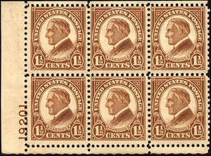 1927 US Stamp #633 A156 1.5c Mint NH Plate Block of 6 Catalogue Value $120 - Picture 1 of 1