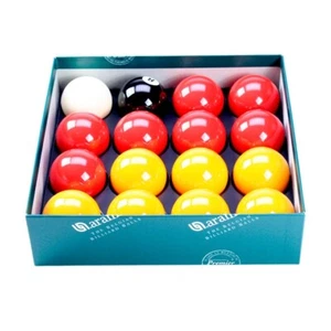 Rot & Gelb Aramith 2"" Poolball Set mit 2"" Queue Ball - Bild 1 von 1