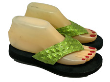 Speedo Women's Size 6 M Green Black Sandals Shoes Flip Flops Slides
