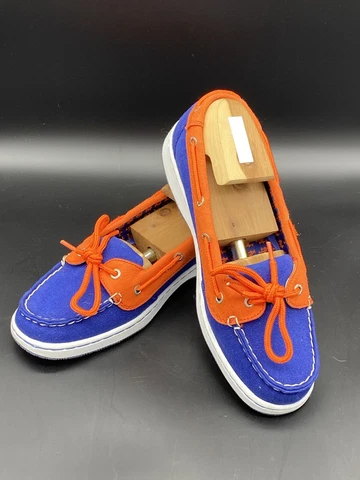 Eastland Women's Sunset New York Mets Canvas  Boat Shoes Sz 7.5 MLB Baseball Cover