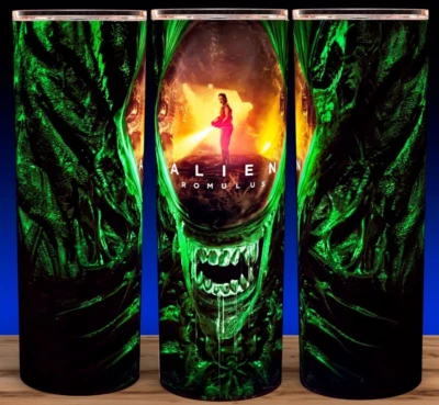 Alien Horror Sci-Fi Xenomorph Romulus Green Cup Mug Tumbler 20oz - Image 1 of 3