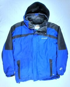 Columbia Mens Size Large Blue Coat Omni Tech Omni Heat Full Zip Jacket Ski