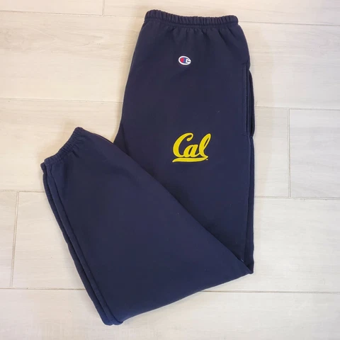 Champion Y2K Cal Bears Sweatpants Football Joggers Mens Size XL Navy Blue Cover