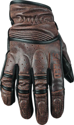 Speed and Strength Rust and Redemption Leather Gloves Brown - Small - Image 1 of 4