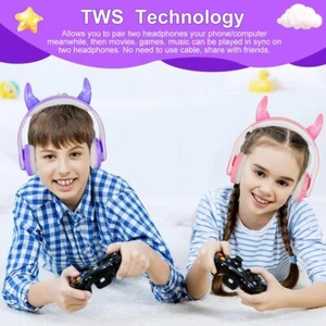Wireless Bluetooth Headphones for Kids, Kid Headphone Over-Ear with 85db Volume - Picture 1 of 12