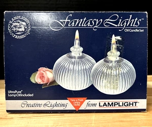 Juego de 2 lámparas de aceite con forma de cebolla transparente para granjas de lámparas de colección con aceite Austria NUEVO EN CAJA NOS - Imagen 1 de 14