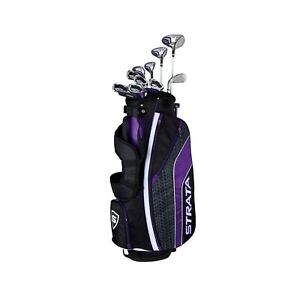 Strata Women Golf Complete Set Purple Right Hand Aluminum Graphite 16 Pieces New