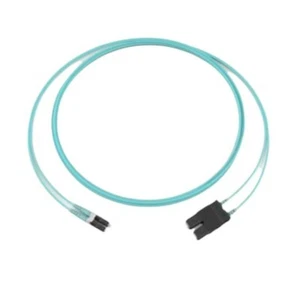 Faser Patchkabel, Multimode - OM4, Duplex, LC auf SC, 2 - Faser, Riser, 2 m, Aqua - Bild 1 von 6