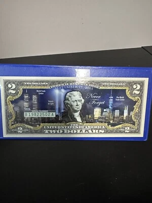 Commemorative $2 Two Dollar Bill US Bank Note 2018 WTC 9/11 Anniversary COA - Image 1 of 4