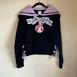 Sanrio Kuromi Dress Up Sailor Hoodie Hooded Sweatshirt Juniors SMALL New - Picture 1 of 18