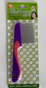 Long Metallic Teeth Lice Combs w/Handle Humans Dogs Cats Remove Nits Lice Fleas - Picture 1 of 1