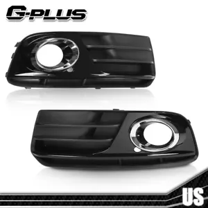 Pair Of Front Bumper Fog Light Covers Grille Bezel Fit For 2013-2017 Audi Q5 NEW - Picture 1 of 12