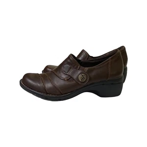 Earth Origins by Earth Brown Leather Galen Slip On 8 Low Cut Casual Round Toe - Picture 1 of 8
