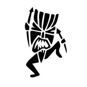 TRIBAL DANCER Vinyl Decal Sticker -Car Truck Window Hawaiian Tribe Totem Warrior - Foto 1 di 3