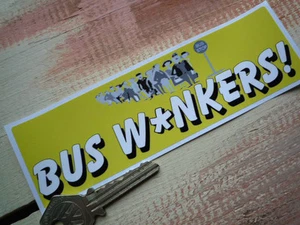 BUS WANKERS ESTILO INTERMEDIO Divertido Humoroso Coche Pegatina - Imagen 1 de 1