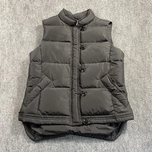 J. Crew Small schwarz Knopf durchgehender Reißverschluss ärmellose gefütterte Damen Weste Jacke - Bild 1 von 9
