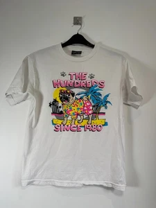 The Hundreds T Shirt Mens Medium White Pug Beach Graphic Print Cotton Streetwear - Picture 1 of 9