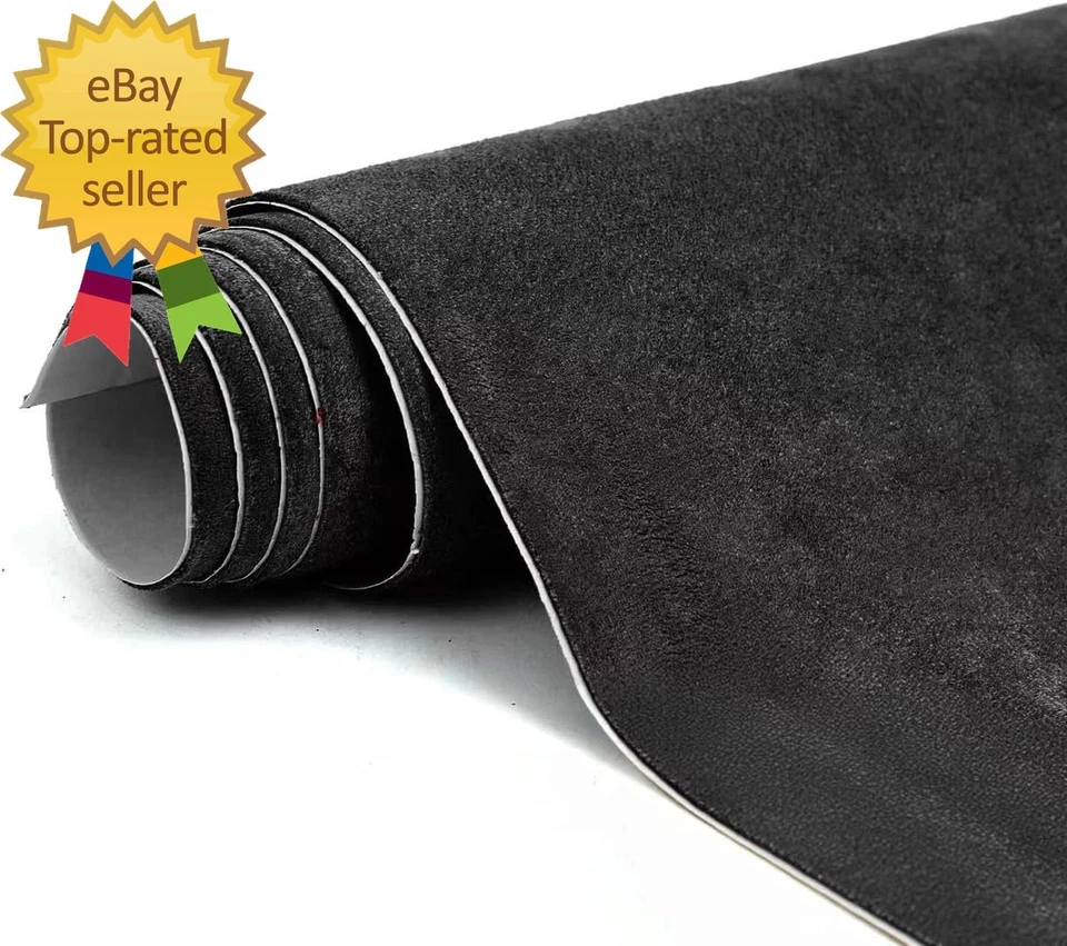 Envoltura de tela de gamuza negra premium de 17X70 pulgadas envoltura de gamuza para interior de automóvil auto-anunciable Foto 1 de 4