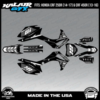 Графический комплект для HONDA CRF250R (2014-17) и CRF450R (2013-16) Rebel - белый - Изображение 1 из 4