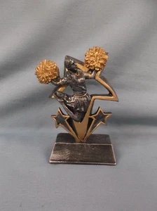 grey and gold CHEERLEADING award trophy resin star - Picture 1 of 1