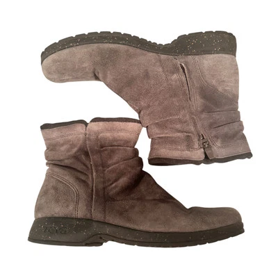 Botas de tornozelo Teva Capistrano camurça tamanho zíper impermeável cinza tamanho 10 - Imagem 1 de 4