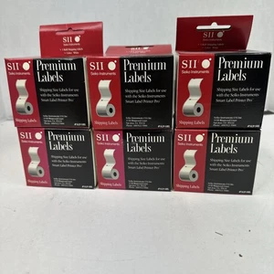 Lot of 6 Seiko Instruments Smart Labels SLP-SRL (2 1/8" x 4") White Labels - Picture 1 of 5