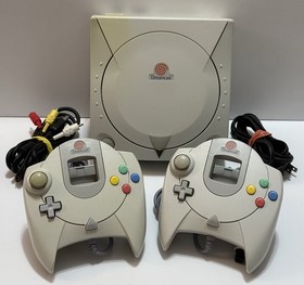 Sega Dreamcast Console Bundle w/2 Controllers & Cables *Tested & Working*