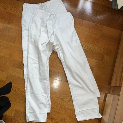 Conjunto de 2 pantalones exfoliantes Uniform Advantage blancos Xs medio elásticos unisex Foto 1 de 4