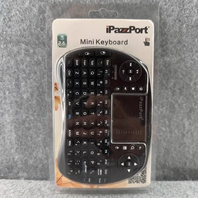 iPazzPort Wireless Mini Keyboard Touchpad for iPad iPhone Gaming Smart TV QWERTY - Image 1 of 4