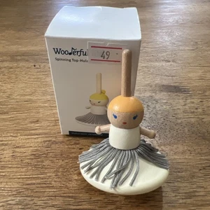 Wooderful Life Spinning Top Hula Dance Ballet Wood Toy - Picture 1 of 13