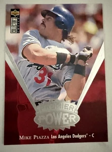 UD Collector's Choice 1997 Mike Piazza Premier Power Insert #PP19! Salón de la fama, Dodgers - Imagen 1 de 2