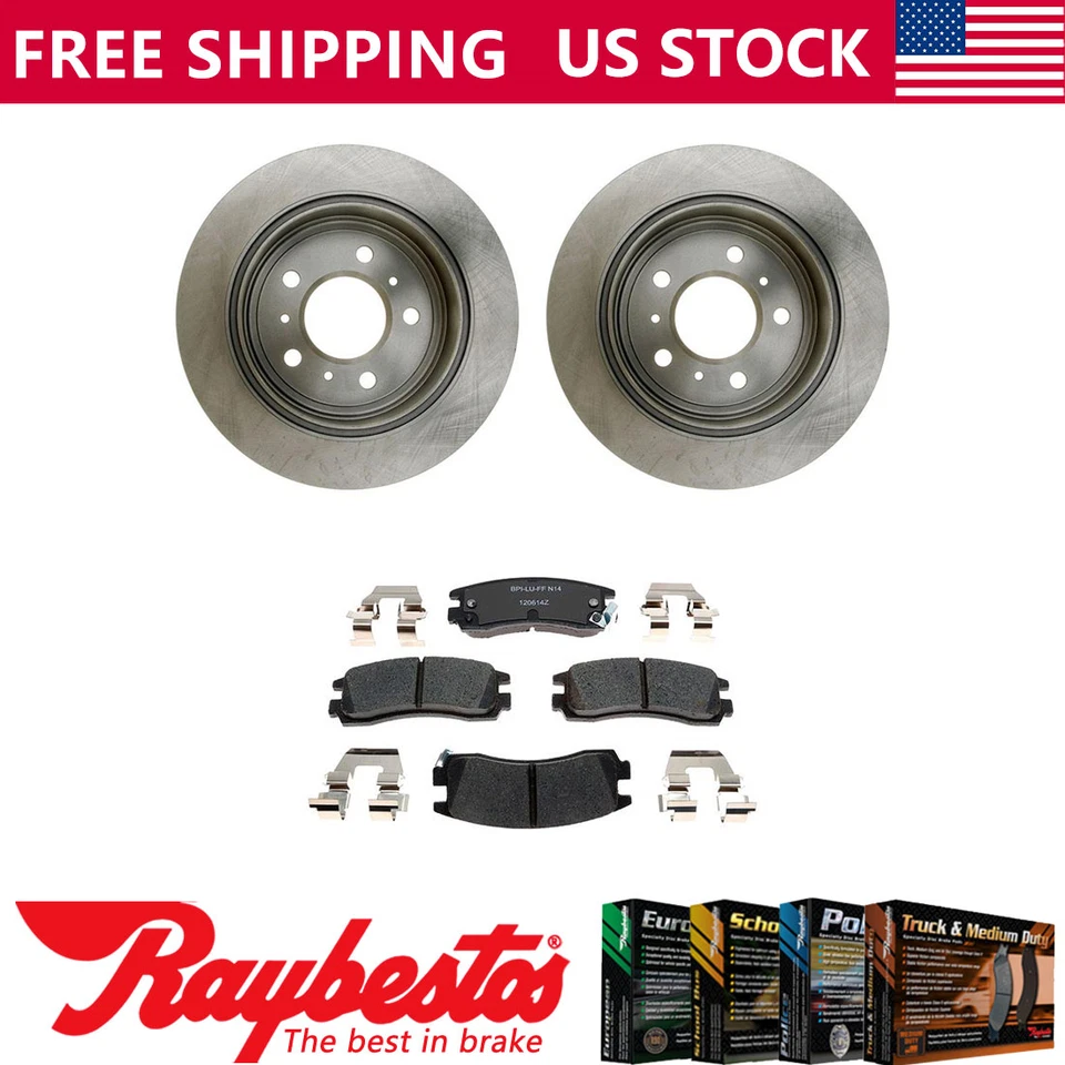 Juego de rotores de freno traseros + pastillas de freno de cerámica para Chevrolet Monte Carlo 2006-2007 Foto 1 de 4