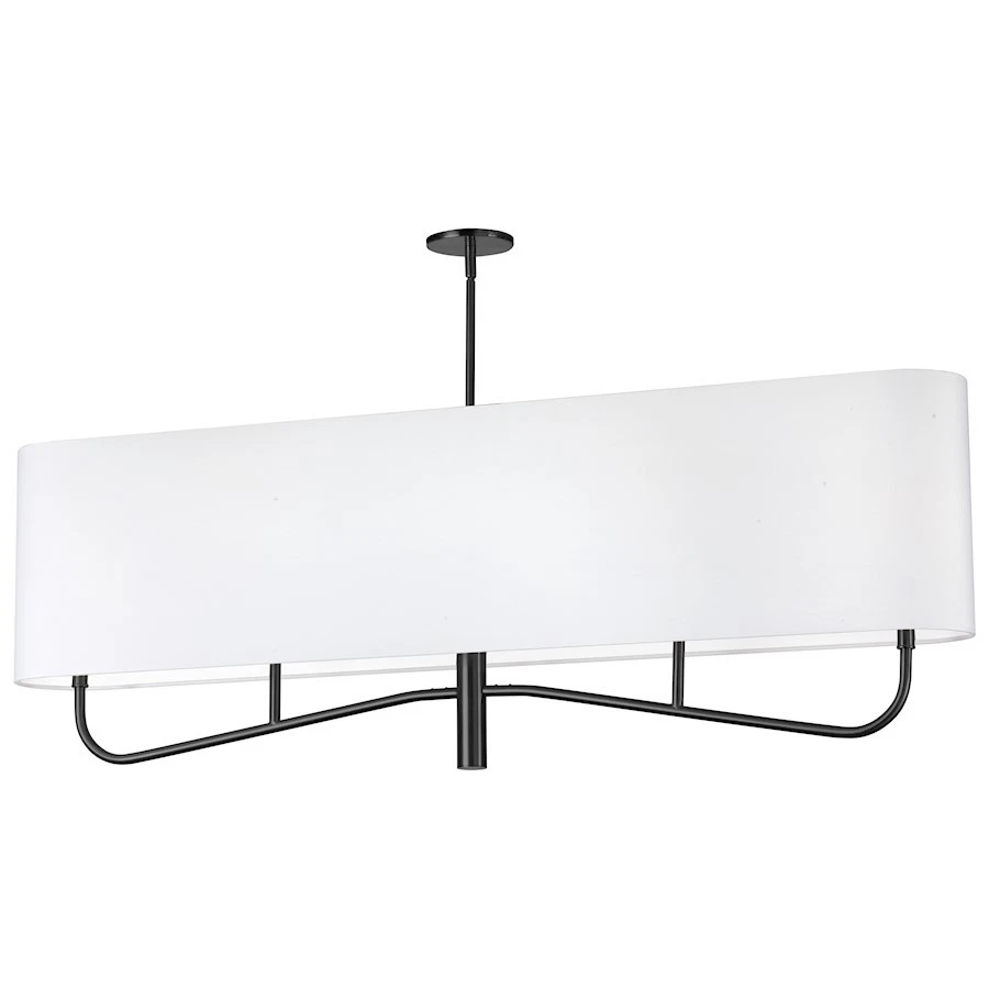 Lámpara de araña incand Dainolite Eleanor 4 luces 19", negro/blanco - ELN-544HC-MB-790 Foto 1 de 1