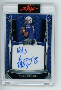 2025 Leaf Metal Blue Faizon Brandon "Vols" Auto /75 - Picture 1 of 2