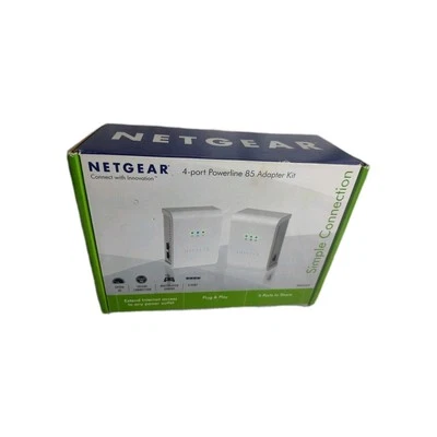 Netgear 85 Mbps Powerline Ethernet Switch Kit XEB1004-100NAS – Pre-Owned - Image 1 of 4