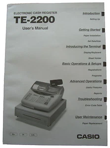 Caja registradora manual de instrucciones manual de instrucciones Casio TE-2200 TE2200 - Imagen 1 de 1