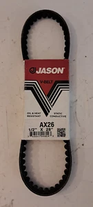 Jason Ax26 Cogged V-Belt 28" Outside Length 1/2" Top Width 1 Ribs Drive - Picture 1 of 6