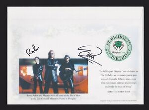 "THE BEE GEES" ROBIN & BARRY GIBB PERSONALLY SIGNED ISLE OF MAN POSTAL COVER