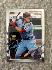 Alex Bohm Signed 2021 Topps Chrome Baseball RC Philadelphia Phillies Autograph