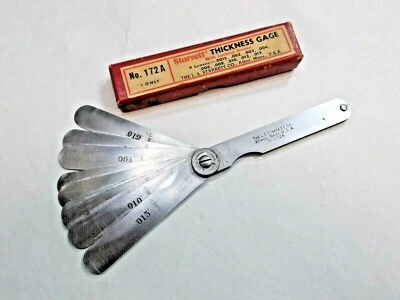STARRET Nº Medidor de espesor 172A para maquinistas con dispositivo de bloqueo, hecho en EE. UU. Foto 1 de 4