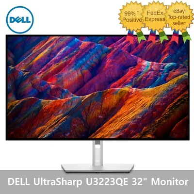DELL UltraSharp U3223QE 32" Monitor UHD 3840 x 2160 IPS USB-C 4K - Tracking - Image 1 of 4