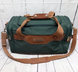 Samsonite Holdall Bag Heavy Duty Green & Brown Overnight Weekend Bag 20" - Picture 1 of 22