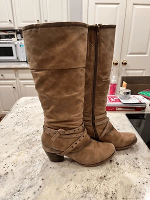 BareTraps светло-коричневый Rocky искусственной кожи деревенский богемное ботинки sz 7,5 EUC - Изображение 1 из 4