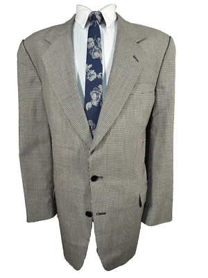 Abrigo Blazer Chaqueta Deportivo OSCAR de la RENTA Para Hombres Beige Cuadros GUINGHAM TALLA 44L Foto 1 de 4