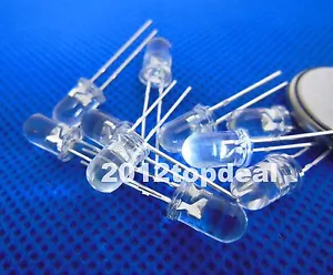 Lámpara púrpura 1000 piezas 5 mm tapa redonda ultravioleta LED UV luz 3000MCD - Imagen 1 de 2